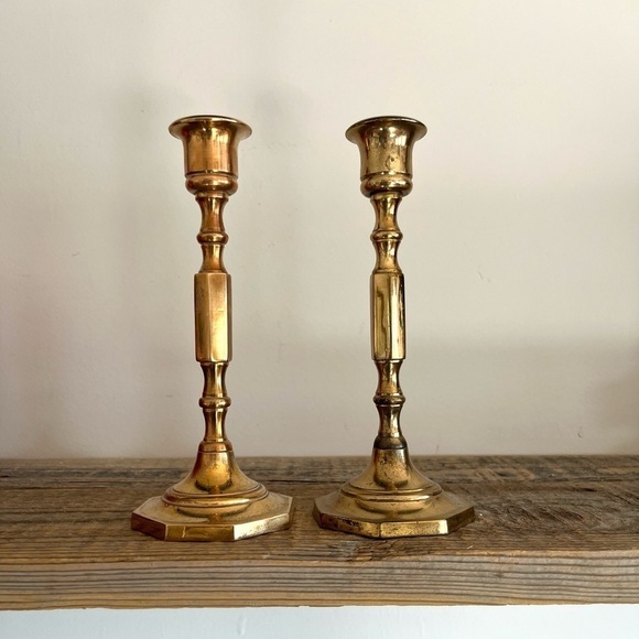 Other - Solid brass candlesticks set of 2